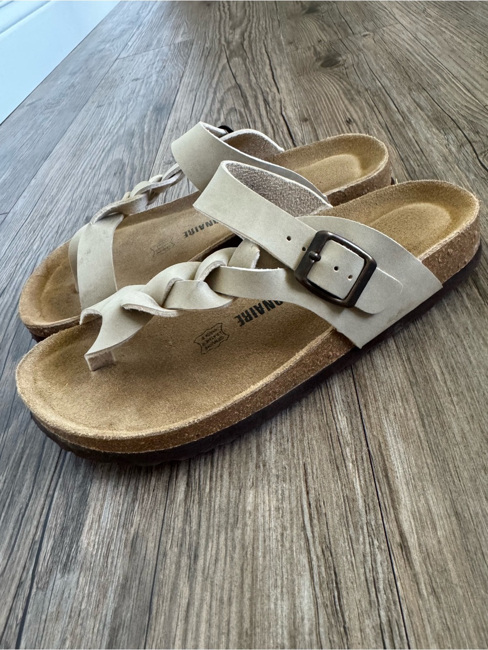CUSHIONAIRE Women's Libby Cork footbed Sandal with +Comfort - Stone Size 9 - Picture 4 of 9